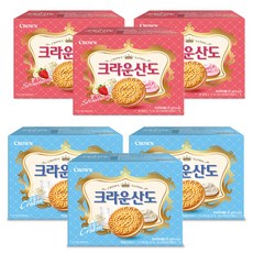 크라운 딸기산도 3p + 크림산도 3p 세트 966g, 1세트