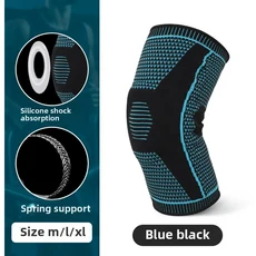 새로운 실리콘 봄 스포츠 무릎 패드 니트 러닝 하이킹 남성과 여성의, 01 XXL 사이즈, 01 파란색