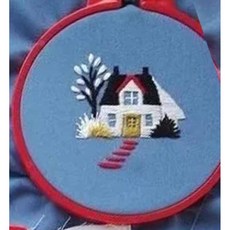 飛魚小舖 新手立體刺繡平安符材料包，初級創意DIY蘇繡，手工刺繡體驗，祈福保平安, 1個, 現貨 10