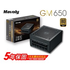 Mavoly 松聖 GM650 全模組 80 PLUS金牌 電源供應器 高效節能 穩定供電 靜音設計