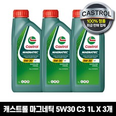 캐스트롤 마그네틱 SN C3 5W30 1L 휘발유/가솔린, 3개