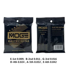 MOGE-육각형 탄소강 일렉트릭 기타 스트링 니켈 합금 초경량 장력 액세서리, 02 GE09