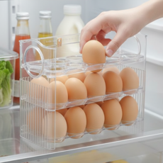 실벤스 자동오픈 계란 트레이 30구 냉장고 보관함, 투명, 1개