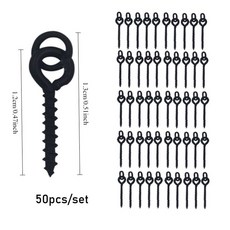 Ackibbik 50pcs 잉어 낚시를위한 라운드 링 미끼 나사 Boilie Screw Chod Rigs 12mm 낚시 액세서리, Swivel -50pcs