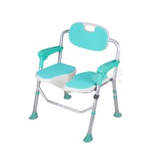 來而康 U型開口洗澡椅 FZK-186 可收合 可調高低 沐浴椅, FZK-186 綠色, 1個
