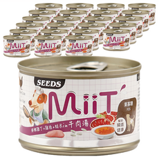惜時 MiiT 有雞愛犬機能湯罐, 鮮嫩雞丁鮮牛肉湯佐雞絲糙米, 170g, 24罐