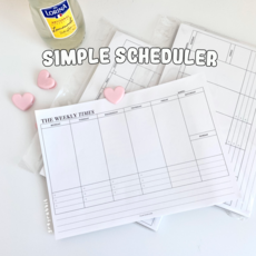 [심플 플래너]월간 주간 먼슬리 위클리 플래너 스케줄러 60매입 학습 일정 계획