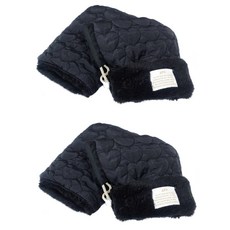 발통마켓 누빔 패턴 방수 자전거 킥보드 겨울 장갑, 2세트, 블랙