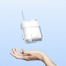 케이엠 휴대용 물치실 미니 무선 구강세정기, 화이트