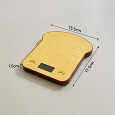 식빵모양 저울 귀여운 베이커리 카페 인테리어 계량기, 기본 모델명/품번, 전자저울 (배터리 버전), 1kg