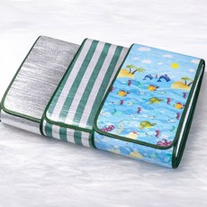 은박돗자리 캠핑 피크닉 매트 캐릭터 줄무늬 디자인 방수 특대형