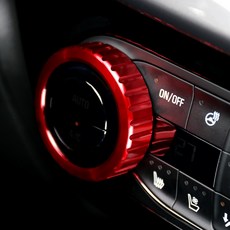 유투카 호환 트랙스 크로스오버 알루미늄 에어컨 조그 다이얼 커버 악세사리 포인트 몰딩, 에어컨 조그 다이얼 (Red 레드 1개), 기타