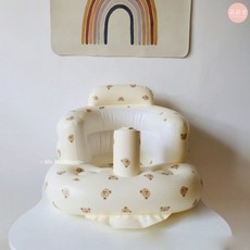 萌萌屋 【台灣現貨】嬰兒充氣椅 嬰兒幫寶椅 嬰兒座椅 寶寶椅 充氣椅 嬰兒椅 學坐椅 嬰兒充氣沙發, (新款)熊熊