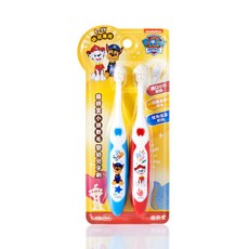 齒妍堂Lab52 汪汪隊立大功兒童牙刷 小頭軟毛設計 呵護寶寶牙齦 2入組, 1個, 汪汪隊幼兒牙刷2入/組, 紅色和藍色, 2