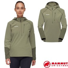 【MAMMUT 長毛象】送》女 輕量彈性保暖 連帽長袖排汗衣 Madris Light 登山上衣 帽T 06060