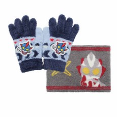 體溫魔術師丨兒童暖心超人二件組 MIT手套 圍脖 可愛防風保暖組