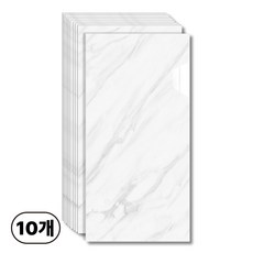 에이제이케이 [정품] 붙이는 벽지 폼블럭 대리석 타일시트지 300x600mm, 비앙코 화이트, 10개