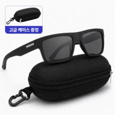 러닝크루 자외선차단 편광 남녀공용 선글라스, 1개, 블랙(일반형)