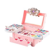 雪倫小舖 兒童化妝品 化妝玩具箱 豪華兒童化妝套裝 91件套附娃娃 燈光音效 化妝玩具 公主玩具 兒童彩妝, 豪華91件套裝-F, 1個