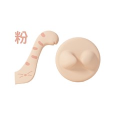 Aether依鈦 寵物罐頭保鮮套組 (罐頭保鮮蓋+刮勺+貓耳造型) 開罐頭神器 貓咪造型, 粉（罐頭蓋+刮勺）, 1個