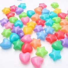 볼풀공 볼풀 아기볼풀공 아기풀공 볼풀장 볼풀공놀이 키즈 파스텔, 1개, 컬러풀 펜타그램+하트 50개