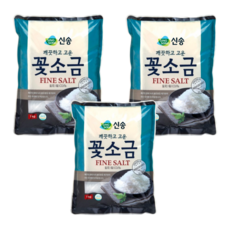 신송 꽃소금, 1kg, 3개