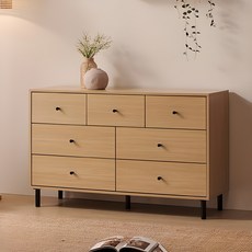 파로마 리디아 와이드 서랍장, 오크, 7단