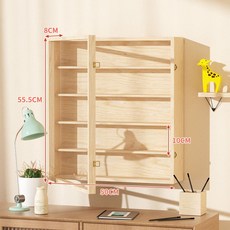 피규어 쇼케이스 장식장 원목 진열장 투명장식장 여닫이 장식 아크릴 수납장 컵진열장, C. 5단