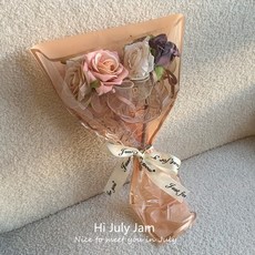 2024新款永生玫瑰花束教師節畢業禮物高端高顏值送老師闺蜜花朵筆, 精致玫瑰小花束【2只装混色装】