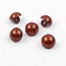 콩단추 하프단추 반콩 눈알 10mm 20개, 브라운