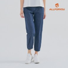 올포유 올포유 모델착장 여성 뒷밴딩 아웃포켓 데님 조거 팬츠 ALPJM3431-906