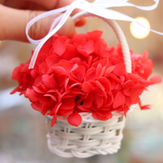 러블리 수국 센터피스, 1개, 레드