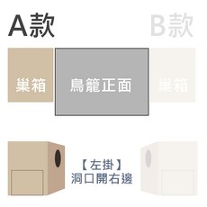 金瑞成鳥園 中小型鸚鵡繁殖箱(有抽屜) A款, 1個, A款/掛左邊