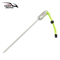 潛水搖鈴叮叮棒不銹鋼敲瓶器水下探棒帶刻度自響含手繩SSA-DD30 潛水鈴鐺 水中搖鈴 叮叮棒 水中搖鈴, 綠色