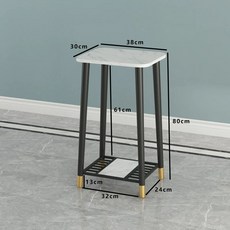 대리석협탁 사이드테이블 침실 거실 미니협탁 선반, D. 블랙 골드 꽃꽂이 80cm