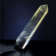 No.21 黃水晶柱 激光雷射手術刀切割 96.2*22.5 mm 天然水晶柱擺件, 1個