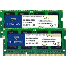 Timetec Premium 16GB DDR3L DDR3 1600MHz PC3L-12800 PC3-12800 Non-ECC 1.35V 1.5V CL11 2Rx8