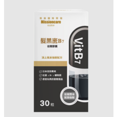 Missioncare 敏盛醫療 young body 髮黑密B7 滋養膠囊 日本功效專利 頂上風采強韌配方, 1個, 30份