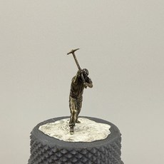 황동 건설 작업자 미니 피규어 장식품, 브론즈, 1