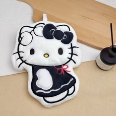 쿠쿠팡팡 핸드타올 부드러운 흡수력휴대용 수건, 블랙키티, 1개