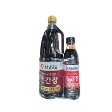 청정원 햇살담은 두번달여 더 진한 진간장 골드 1.7 + 진간장 500 세트, 1세트, 2.2L