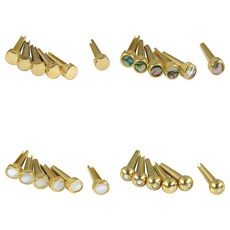 디안드레아 통기타 및 어쿠스틱 고급 진주 자개 황동 브릿지핀, TP1B-Solid-Brass, 1개