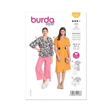 BURDA X05921BURDA Misses' 드레스 및 탑 바느질 패턴 패킷 디자인 코드 B5921 사이즈 8-18 34-44 355375