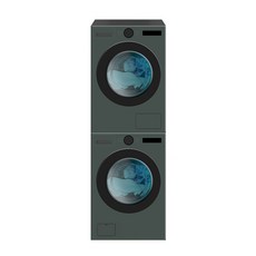 LG 트롬 오브제컬렉션 세탁기 + 건조기 + 스태킹키트 KX4GNG-2GS T 세탁24kg 건조22kg 방문설치, 네이처 그린 + 네이처 그린