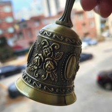 빈티지 엔틱 핸드벨 종 손종 소리 예쁜 종 호텔 데스크, 1개, 상세페이지 참조