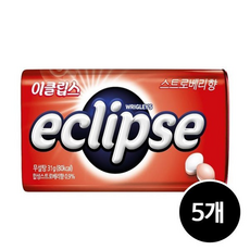 이클립스 스트로베리향 캔디, 34g, 5개
