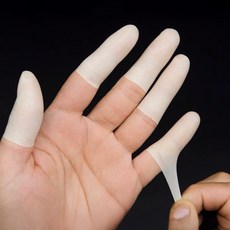 라텍스 손가락 골무 손보호 손가락 장갑 100PCS, 스몰100P, 1개