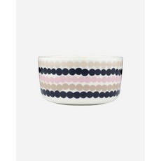 MARIMEKKO Oiva Räsymatto 주방용 그릇 (베이지 및 핑크) - 장식을 다듬는 상징적인 사기 그릇 - 이 세련된 시리얼 그릇으로 식사 경험을 향상시키세요 (5, Beige/Pink