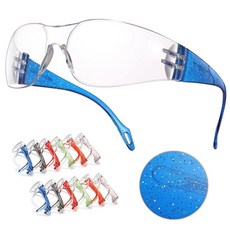 PTCOL 아동용 보안경 긁힘 충격 방지 안전 고글 투명 렌즈 다양한 반짝임 색상 프레임 실험실 스포츠 사격 조경 어린이 청소년 사이즈 178450, 12 Pack Kid Size, 6 Twinkle Colors, 1