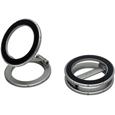 볼체 듀얼핏 맥세이프 차량 핸드폰 거치대 810도 회전 양면 자석, 02.티타늄 실버, 1개